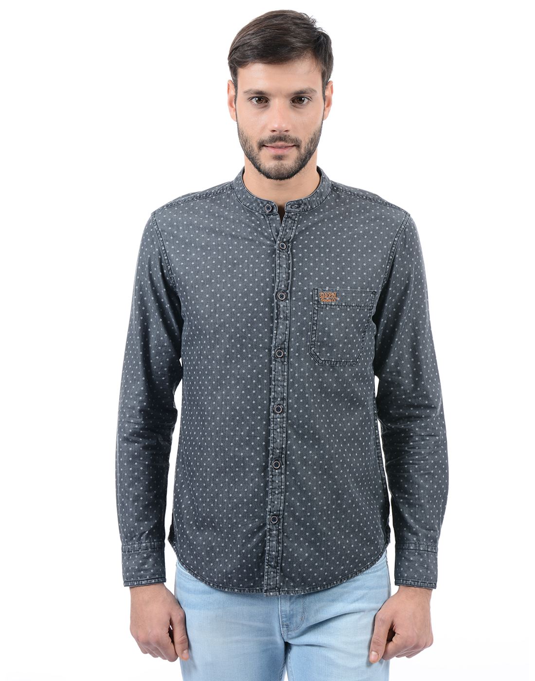 U.S. Polo Assn. Men Casual Wear Polka Print Shirt